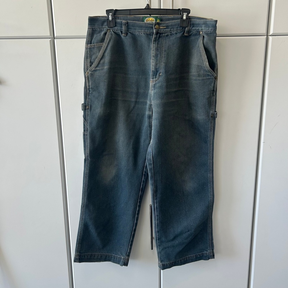 Cabelas Outdoor Gear Mens Carpenter Jeans Blue Denim Utility Pants 38 Short